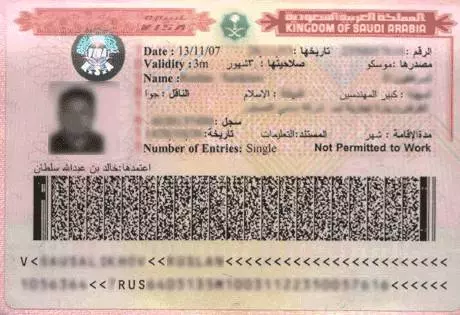 Tau txais VISA mus Saudi Arabia. Cov nqi Visa thiab cov ntaub ntawv tsim nyog. 11224_3