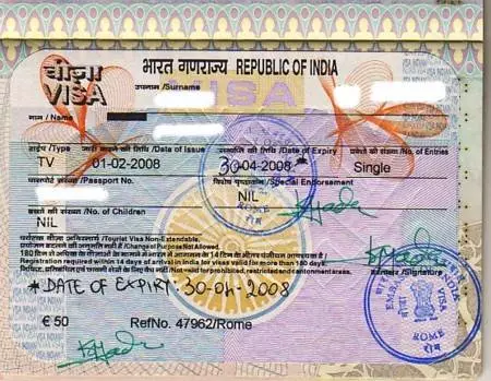 Gbigba iwe-iwe Visa si India. Iye owo iwọlu ati awọn iwe aṣẹ pataki. 11924_2