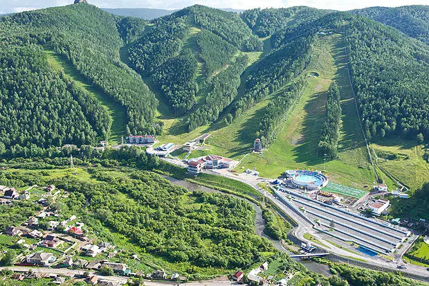 AmbureMent park bobrow log uye cableway / ongororo yechido uye kuona krasnoyarsk