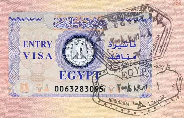 Visa to Egypt.