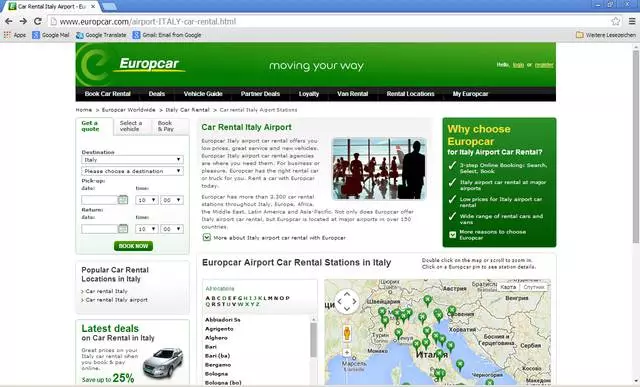 How to take a car for hire in Italy? 3955_1